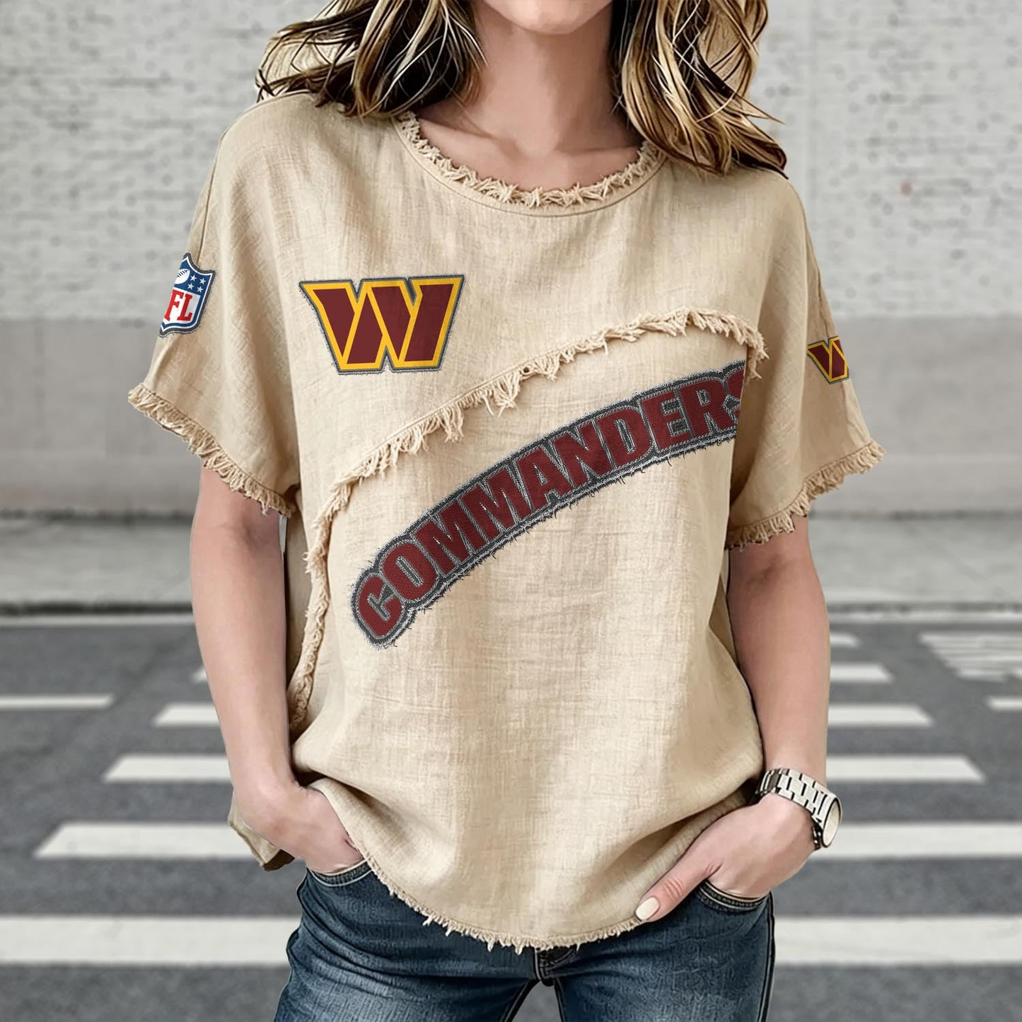 WAS x NFL Women’???s Vintage O-Neck 2905 DatND DVT