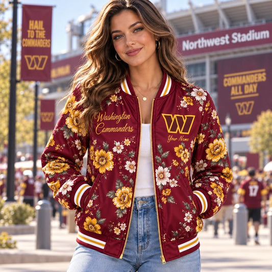 WC NFL Baseball Jacket Custom Name For Fan