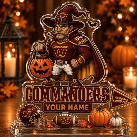 WC NFL Halloween Acrylic Block Plaque Personalized Gift For Fan