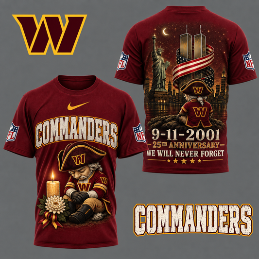 WC Premium NFL 9-11 25th Anniversary Never Forget Memorial 3D Shirt