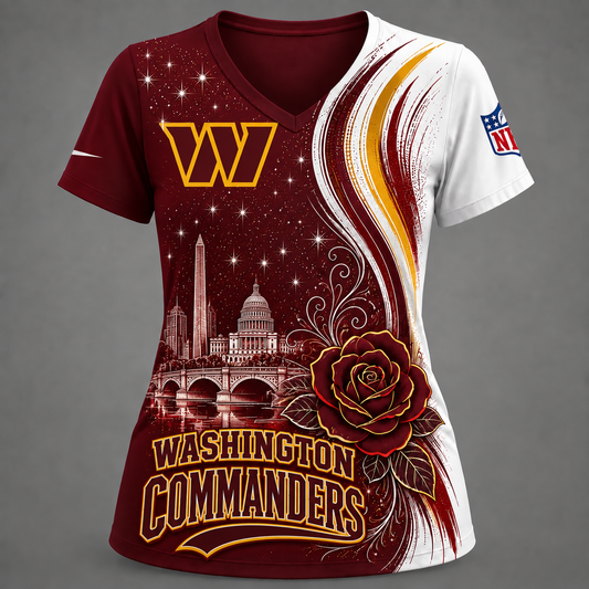 WC Premium NFL Floral Skyline V-neck