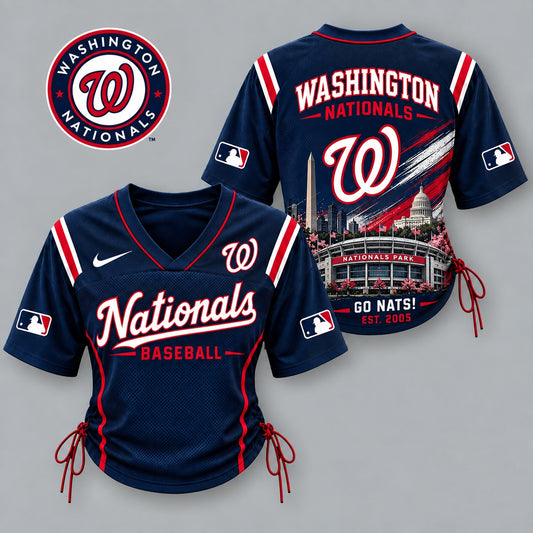 WN Premium MLB Game Day Women Lace-Up Jersey Shirt